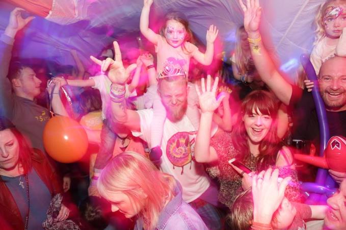 BFLF boasts a decked-out dancefloor, colouring walls, balloons, lights and face-painting